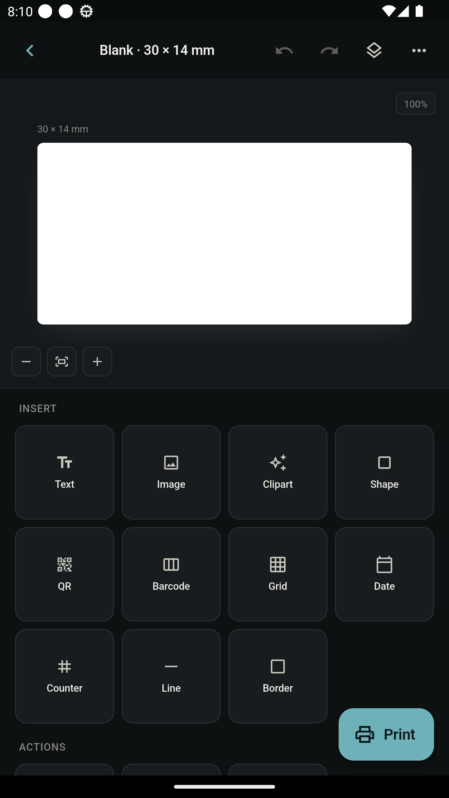 Label editor